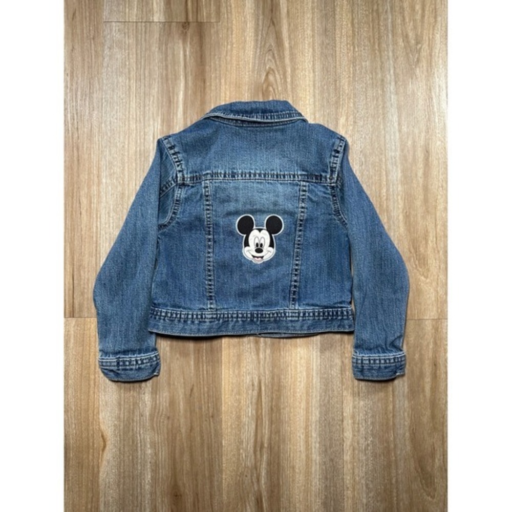 Genuine Kids OshKosh Denim Jacket 4T Mickey Mouse Embroidered Toddler Disney Y2K